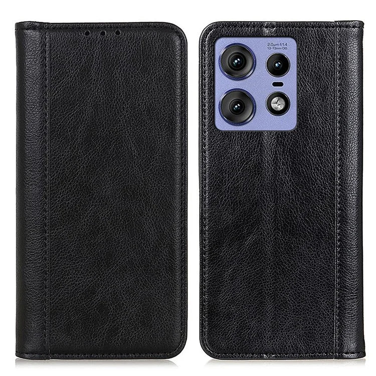 For Motorola Edge 50 Pro 5G Case Split Leather Wallet Magnetic Closure Litchi Texture Cover