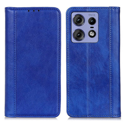 For Motorola Edge 50 Pro 5G Case Split Leather Wallet Magnetic Closure Litchi Texture Cover