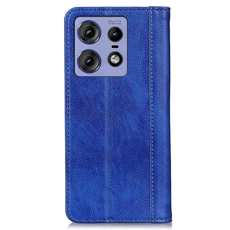 For Motorola Edge 50 Pro 5G Case Split Leather Wallet Magnetic Closure Litchi Texture Cover