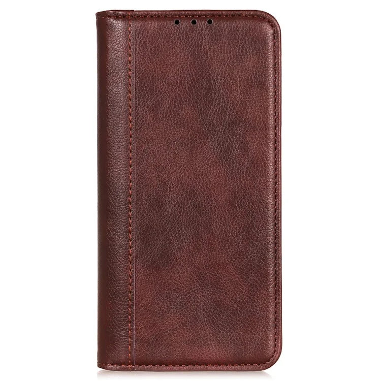 For Motorola Edge 50 Pro 5G Case Split Leather Wallet Magnetic Closure Litchi Texture Cover