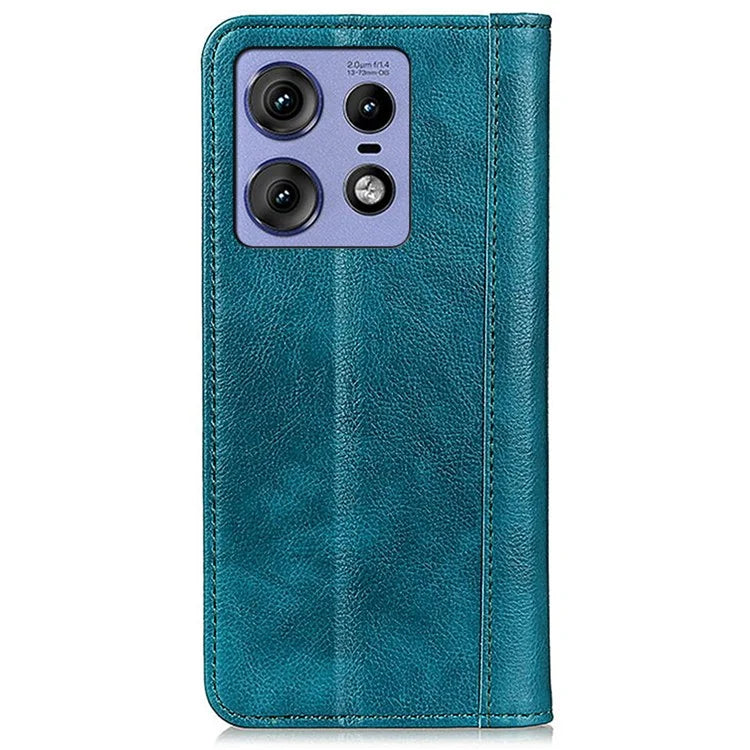 For Motorola Edge 50 Pro 5G Case Split Leather Wallet Magnetic Closure Litchi Texture Cover