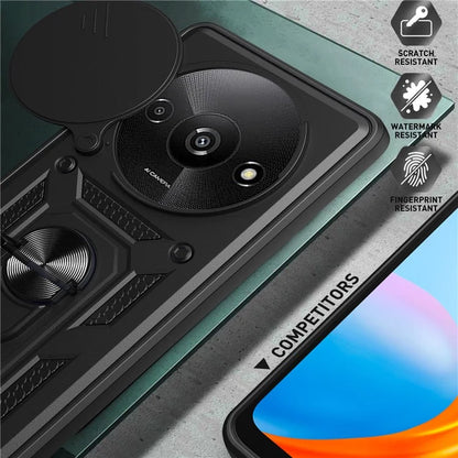 For Xiaomi Redmi A3 / Poco C61 4G Phone Back Case Camera Protection PC+TPU Scratch-Resistant Cover