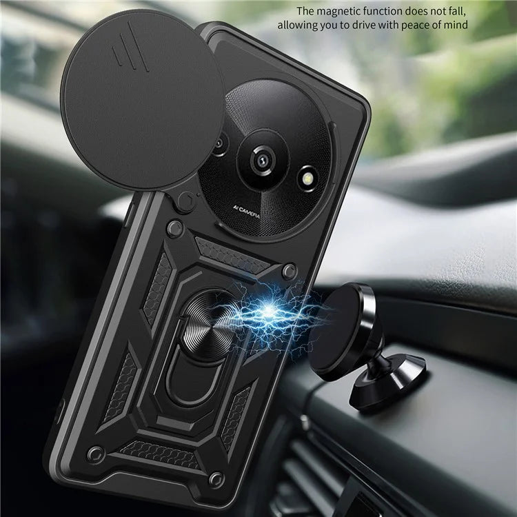 For Xiaomi Redmi A3 / Poco C61 4G Phone Back Case Camera Protection PC+TPU Scratch-Resistant Cover