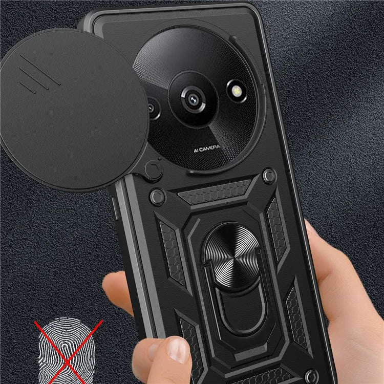 For Xiaomi Redmi A3 / Poco C61 4G Phone Back Case Camera Protection PC+TPU Scratch-Resistant Cover