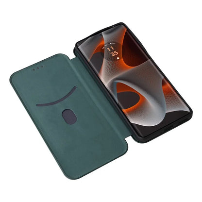 For Motorola Edge 50 Pro 5G Case Carbon Fiber Texture Leather Phone Shell