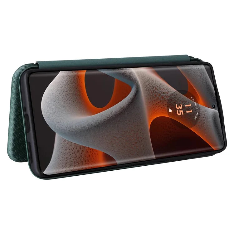 For Motorola Edge 50 Pro 5G Case Carbon Fiber Texture Leather Phone Shell