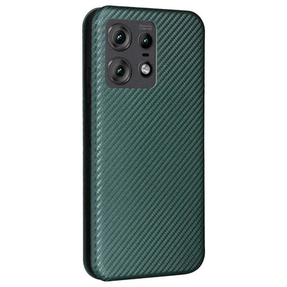 For Motorola Edge 50 Pro 5G Case Carbon Fiber Texture Leather Phone Shell