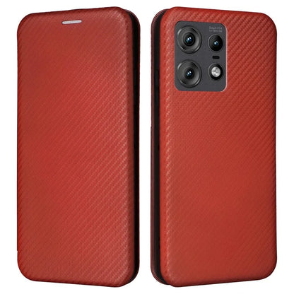 For Motorola Edge 50 Pro 5G Case Carbon Fiber Texture Leather Phone Shell