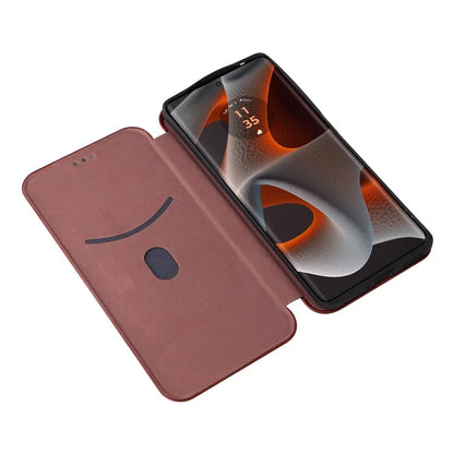 For Motorola Edge 50 Pro 5G Case Carbon Fiber Texture Leather Phone Shell