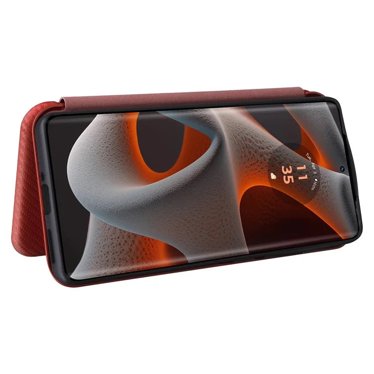 For Motorola Edge 50 Pro 5G Case Carbon Fiber Texture Leather Phone Shell