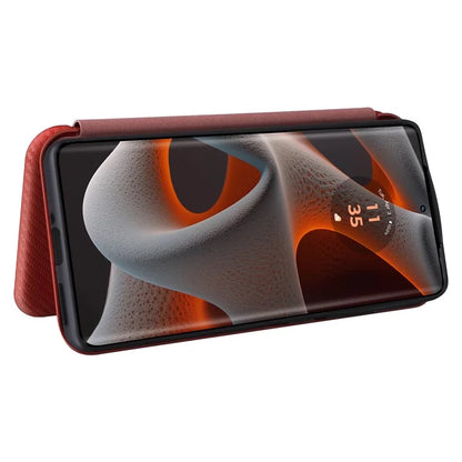 For Motorola Edge 50 Pro 5G Case Carbon Fiber Texture Leather Phone Shell