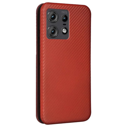 For Motorola Edge 50 Pro 5G Case Carbon Fiber Texture Leather Phone Shell