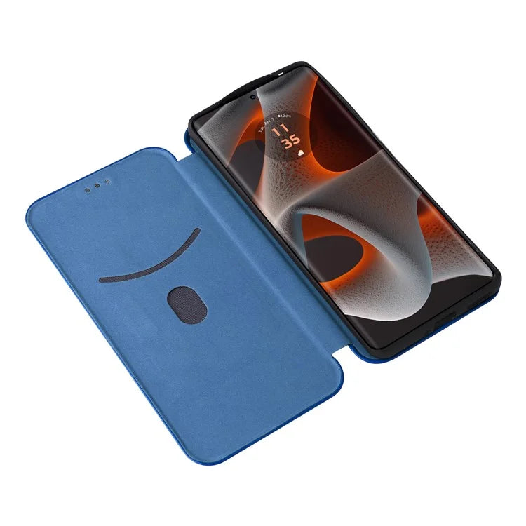 For Motorola Edge 50 Pro 5G Case Carbon Fiber Texture Leather Phone Shell