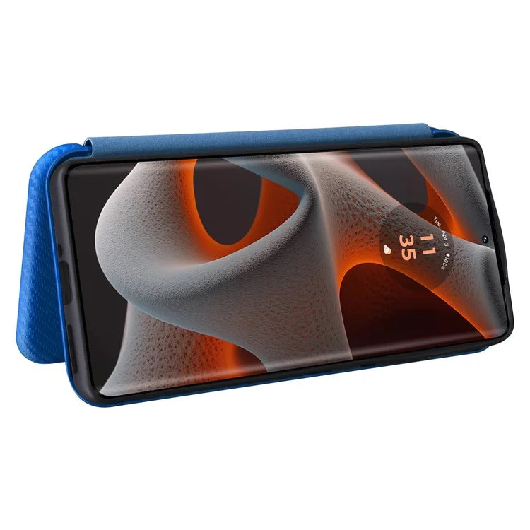 For Motorola Edge 50 Pro 5G Case Carbon Fiber Texture Leather Phone Shell