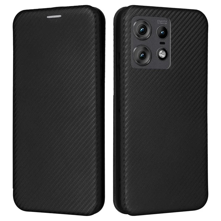 For Motorola Edge 50 Pro 5G Case Carbon Fiber Texture Leather Phone Shell