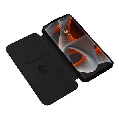 For Motorola Edge 50 Pro 5G Case Carbon Fiber Texture Leather Phone Shell