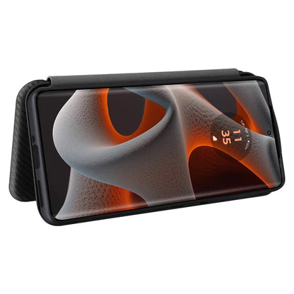 For Motorola Edge 50 Pro 5G Case Carbon Fiber Texture Leather Phone Shell