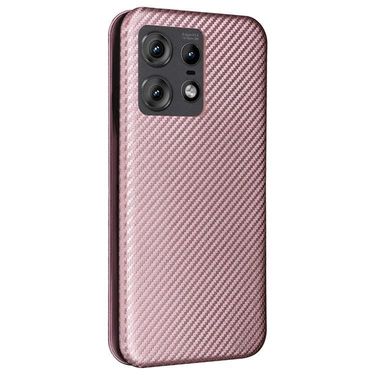 For Motorola Edge 50 Pro 5G Case Carbon Fiber Texture Leather Phone Shell