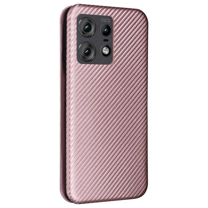 For Motorola Edge 50 Pro 5G Case Carbon Fiber Texture Leather Phone Shell
