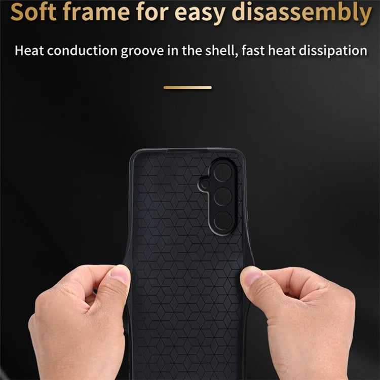 AZNS For Samsung Galaxy M55 5G / C55 5G / F55 5G Case Slim Soft TPU + PU Leather Back Cover