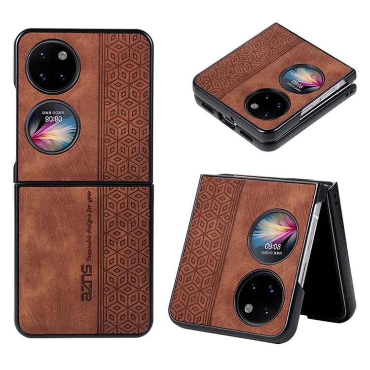 AZNS For Huawei Pocket 2 Folding Phone Case PU Leather Coated Hard PC Cover