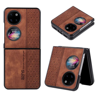 AZNS For Huawei Pocket 2 Folding Phone Case PU Leather Coated Hard PC Cover