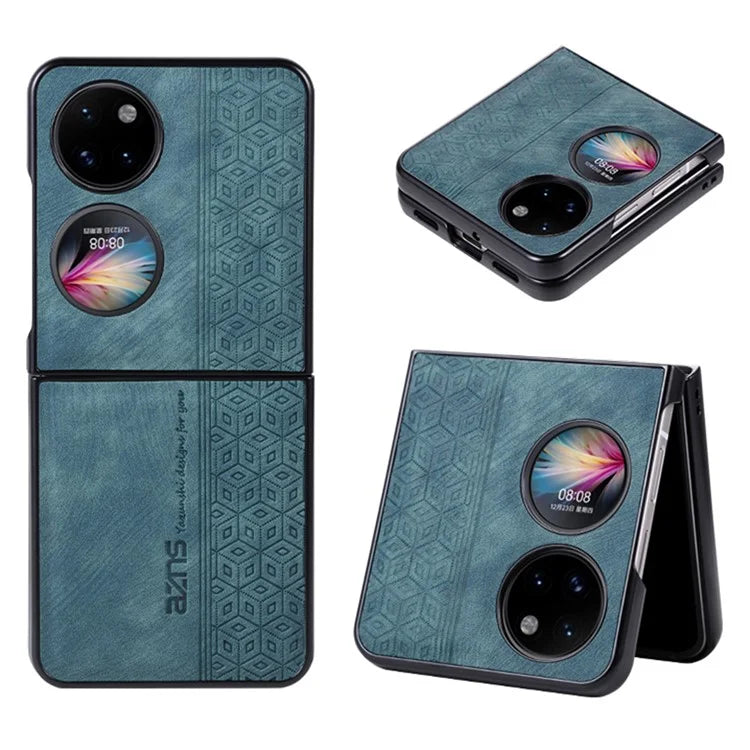 AZNS For Huawei Pocket 2 Folding Phone Case PU Leather Coated Hard PC Cover