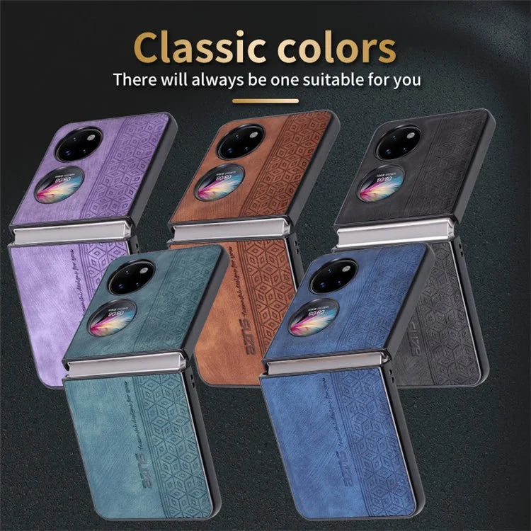AZNS For Huawei Pocket 2 Folding Phone Case PU Leather Coated Hard PC Cover