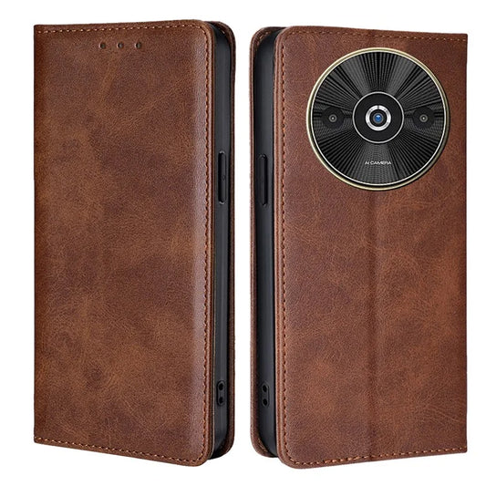 For Xiaomi Redmi A3 / Poco C61 4G Leather Case Magnetic Calf Textured Mobile Phone Cover