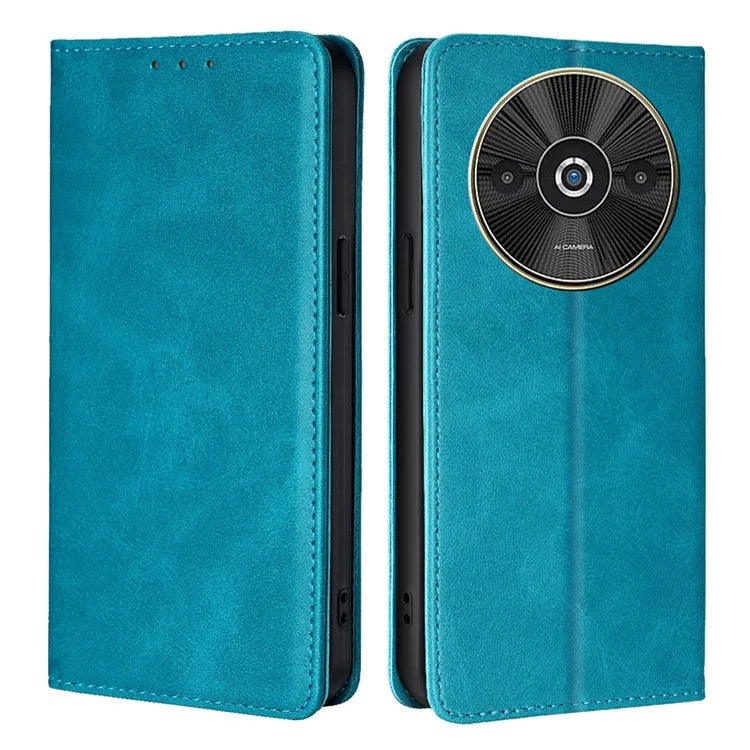 For Xiaomi Redmi A3 / Poco C61 4G Leather Case Magnetic Calf Textured Mobile Phone Cover