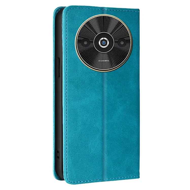 For Xiaomi Redmi A3 / Poco C61 4G Leather Case Magnetic Calf Textured Mobile Phone Cover