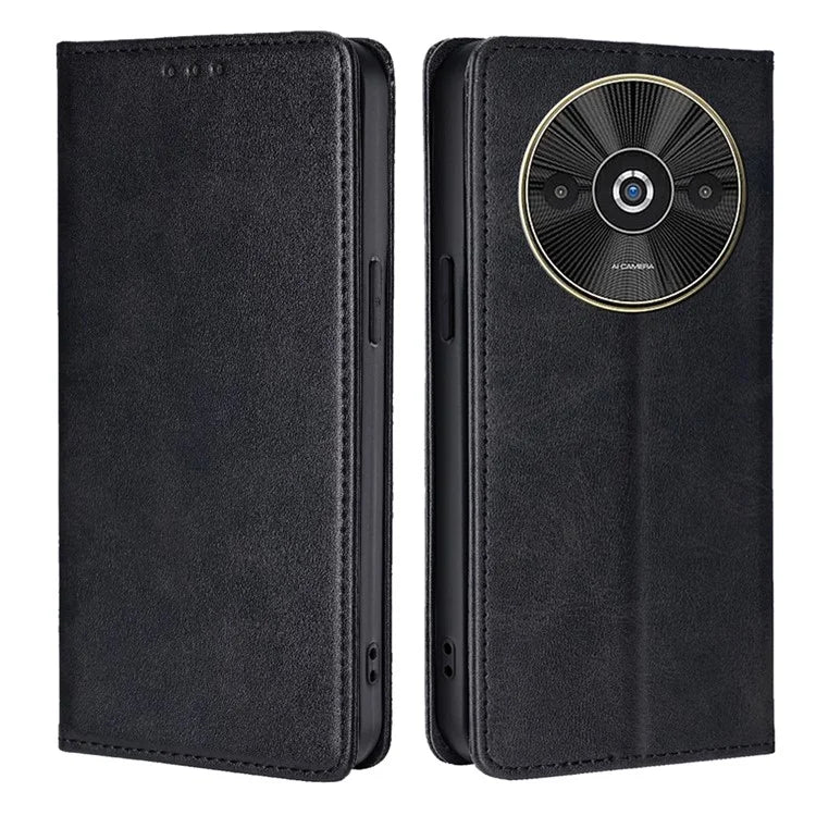 For Xiaomi Redmi A3 / Poco C61 4G Leather Case Magnetic Calf Textured Mobile Phone Cover