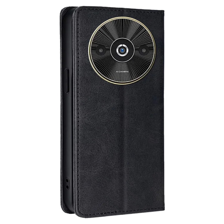 For Xiaomi Redmi A3 / Poco C61 4G Leather Case Magnetic Calf Textured Mobile Phone Cover