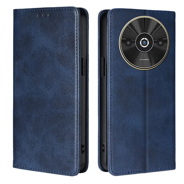 For Xiaomi Redmi A3 / Poco C61 4G Leather Case Magnetic Calf Textured Mobile Phone Cover