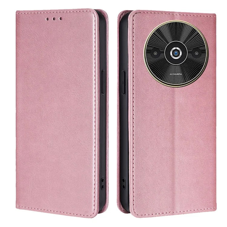 For Xiaomi Redmi A3 / Poco C61 4G Leather Case Magnetic Calf Textured Mobile Phone Cover