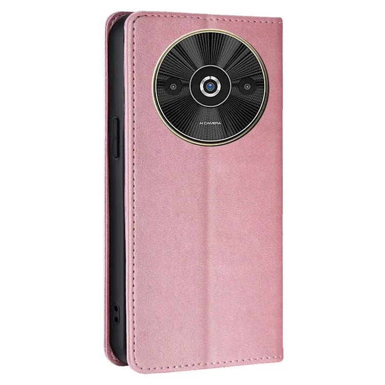 For Xiaomi Redmi A3 / Poco C61 4G Leather Case Magnetic Calf Textured Mobile Phone Cover