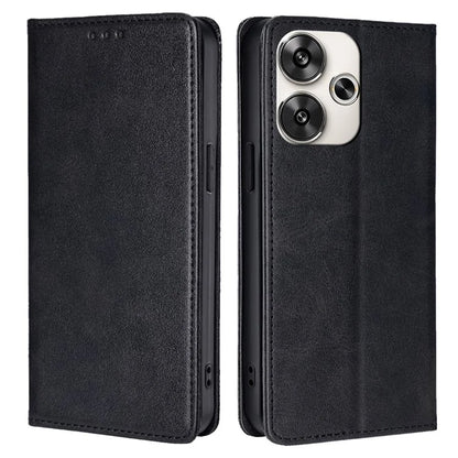 For Xiaomi Redmi Turbo 3 5G / Poco F6 5G Leather Case Calf Texture Wallet Card Slots Flip Phone Cover