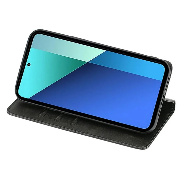 For Xiaomi Redmi Turbo 3 5G / Poco F6 5G Leather Case Calf Texture Wallet Card Slots Flip Phone Cover