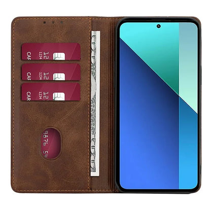 For Xiaomi Redmi Turbo 3 5G / Poco F6 5G Leather Case Calf Texture Wallet Card Slots Flip Phone Cover