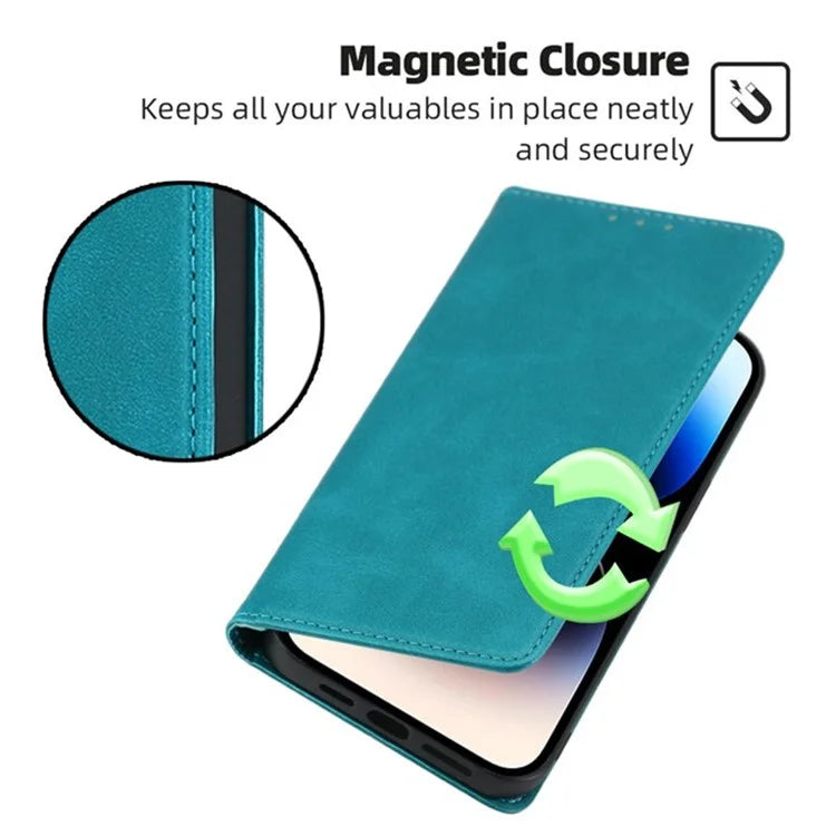 For Xiaomi Redmi Turbo 3 5G / Poco F6 5G Leather Case Calf Texture Wallet Card Slots Flip Phone Cover