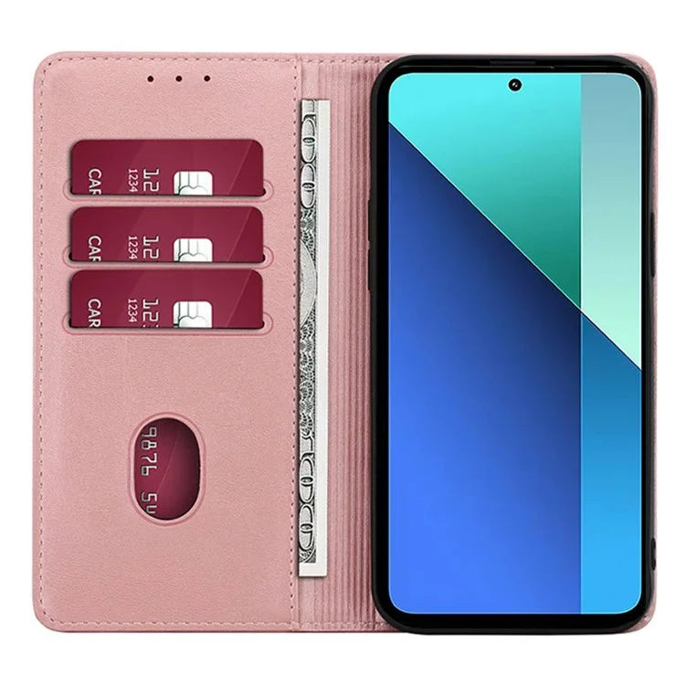For Xiaomi Redmi Turbo 3 5G / Poco F6 5G Leather Case Calf Texture Wallet Card Slots Flip Phone Cover