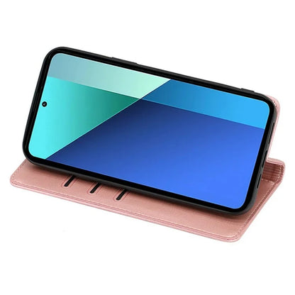 For Xiaomi Redmi Turbo 3 5G / Poco F6 5G Leather Case Calf Texture Wallet Card Slots Flip Phone Cover