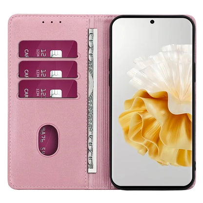 For Huawei Pura 70 Pro / Pura 70 Pro+ Magnetic Case Calf Texture Leather Cover with Wallet Stand
