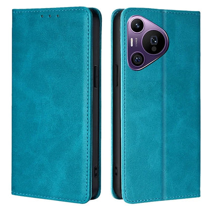 For Huawei Pura 70 Pro / Pura 70 Pro+ Magnetic Case Calf Texture Leather Cover with Wallet Stand