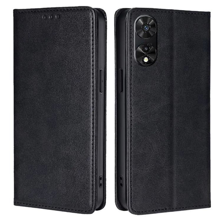 For TCL 505 Case Card Holder Calf Texture Bump Proof Phone Stand Cover