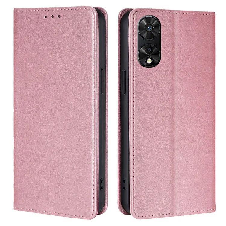 For TCL 505 Case Card Holder Calf Texture Bump Proof Phone Stand Cover