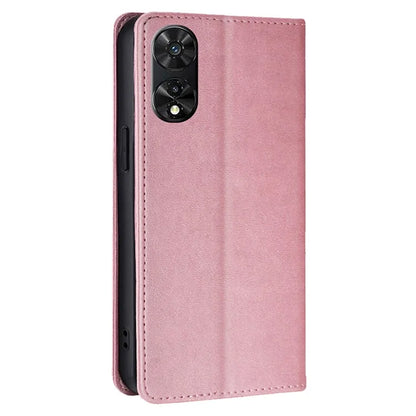 For TCL 505 Case Card Holder Calf Texture Bump Proof Phone Stand Cover