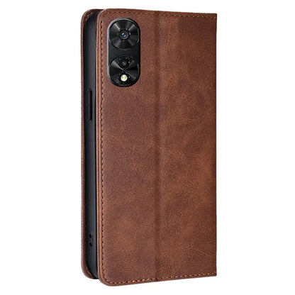 For TCL 505 Case Card Holder Calf Texture Bump Proof Phone Stand Cover