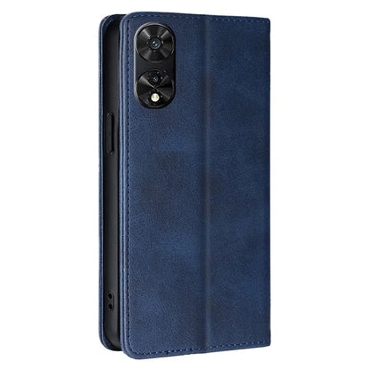 For TCL 505 Case Card Holder Calf Texture Bump Proof Phone Stand Cover