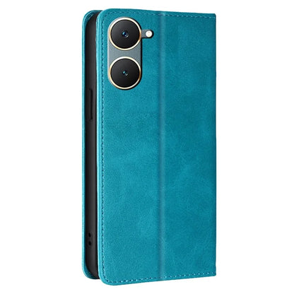 For vivo Y03 Leather Wallet Case Shock Absorbing Protective Phone Case with Card Slot